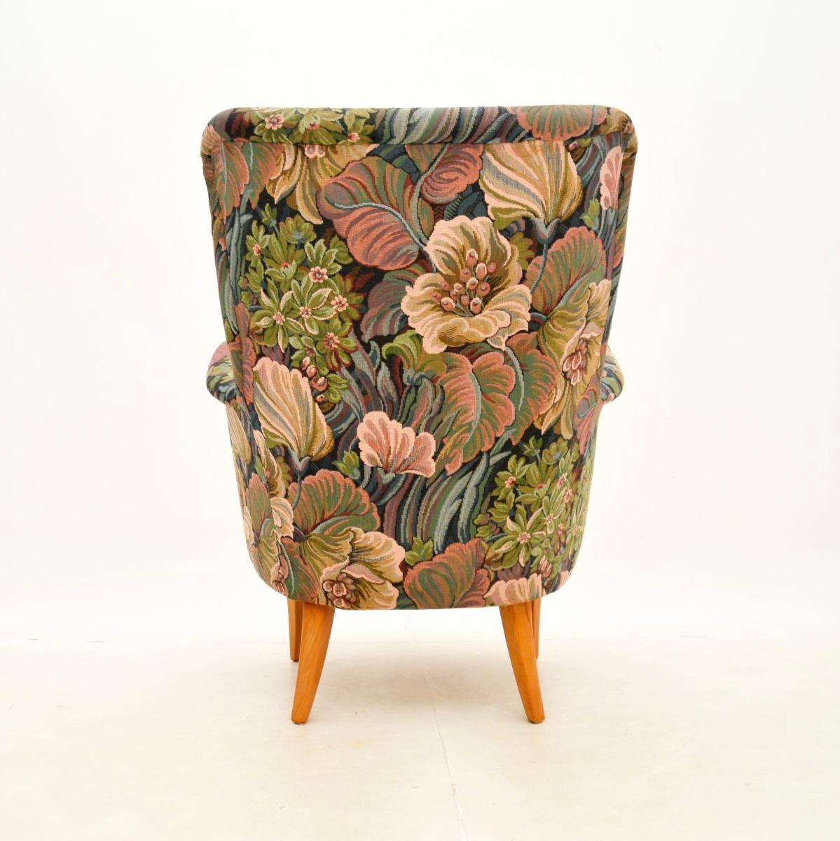 Vintage Swedish Armchair by Carl Malmsten For Sale 3