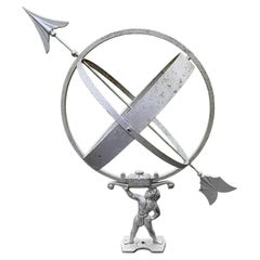 Vintage Swedish Armillary Sundial Signed
