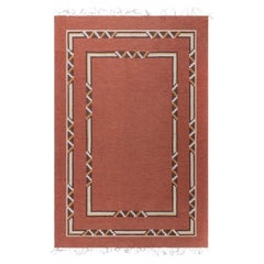 Vintage Swedish Art Deco Flatweave Carpet Finnish Rug By Alestalon Mattokutomo