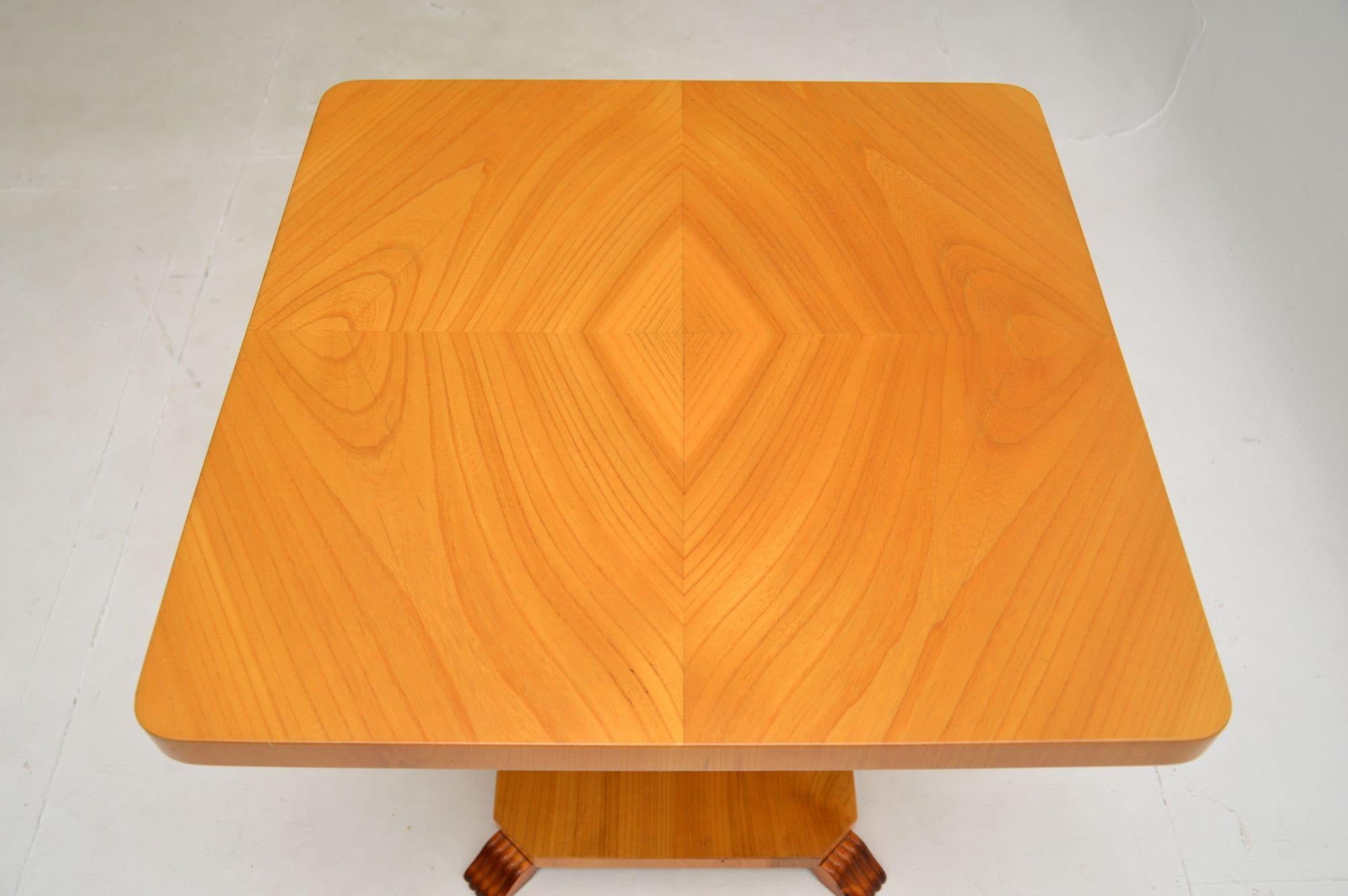 Vintage Swedish Art Deco Satin Birch and Elm Occasional Table For Sale 1