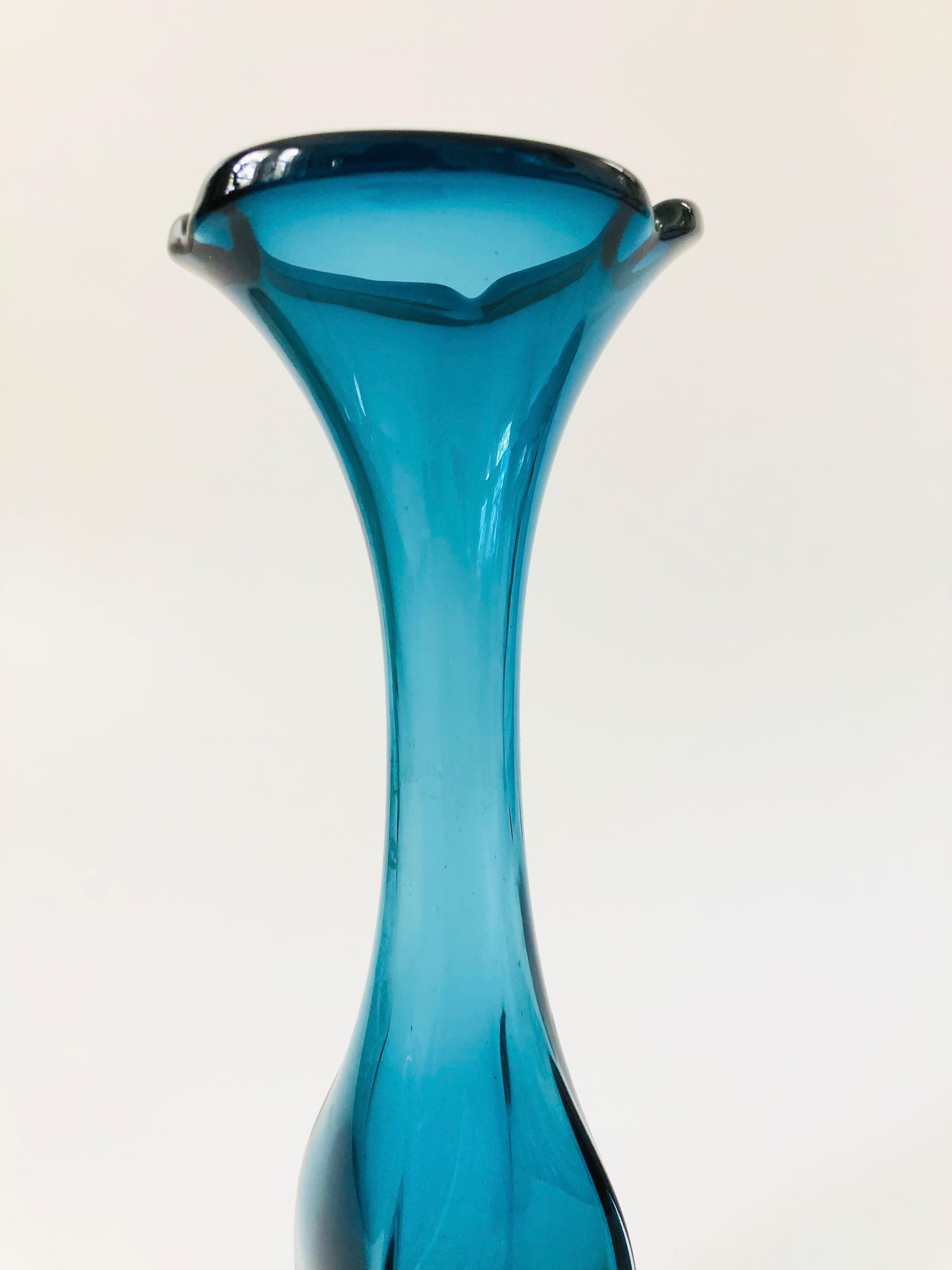 Mid-Century Modern Vintage Swedish Art Glass Vase by Bo Borgstrom