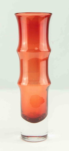 Schwedische Vintage Aseda Bambusvase, 1960er Jahre