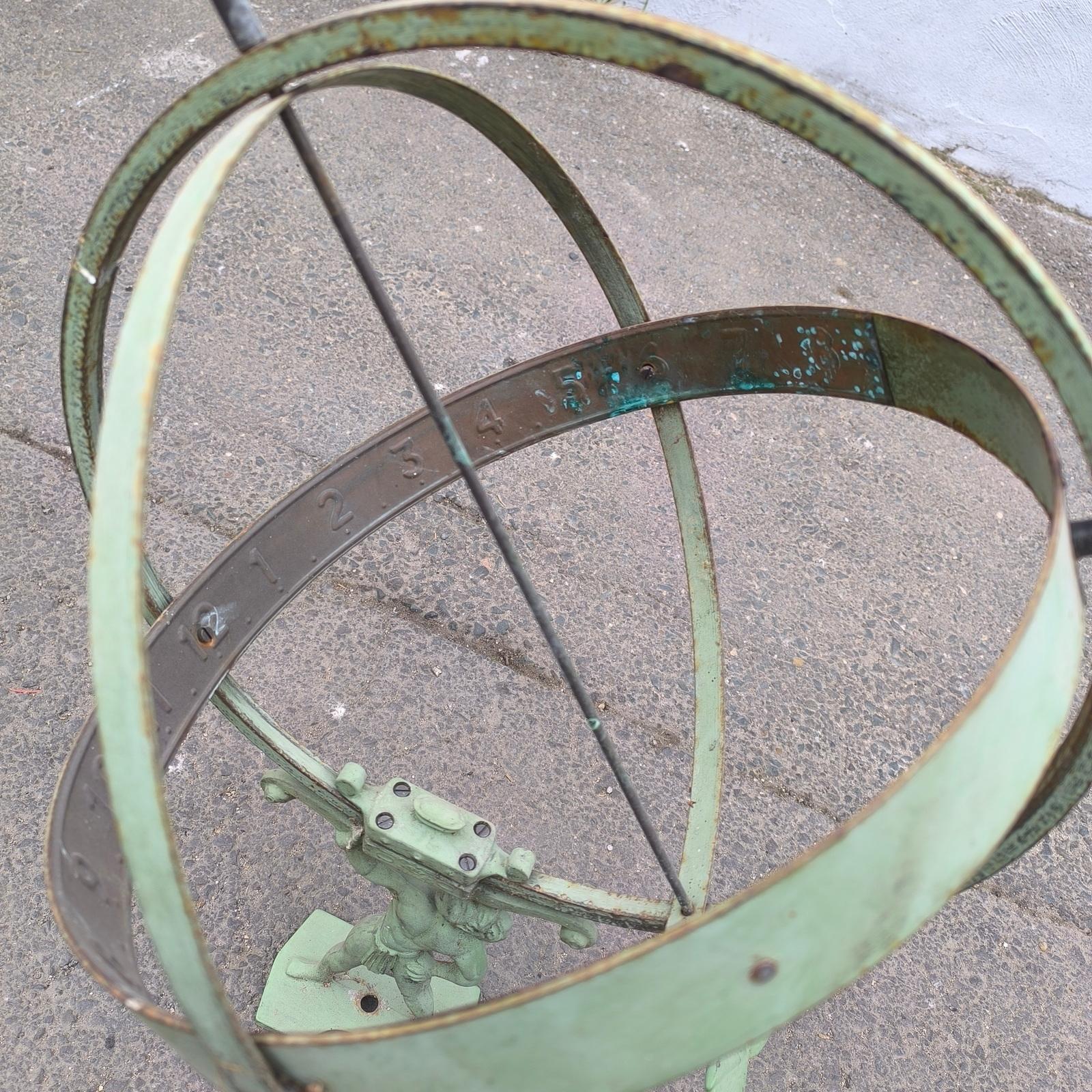 Vintage Swedish Atlas Armillary Sundial Attributed to Sune Roth In Good Condition For Sale In Bochum, NRW