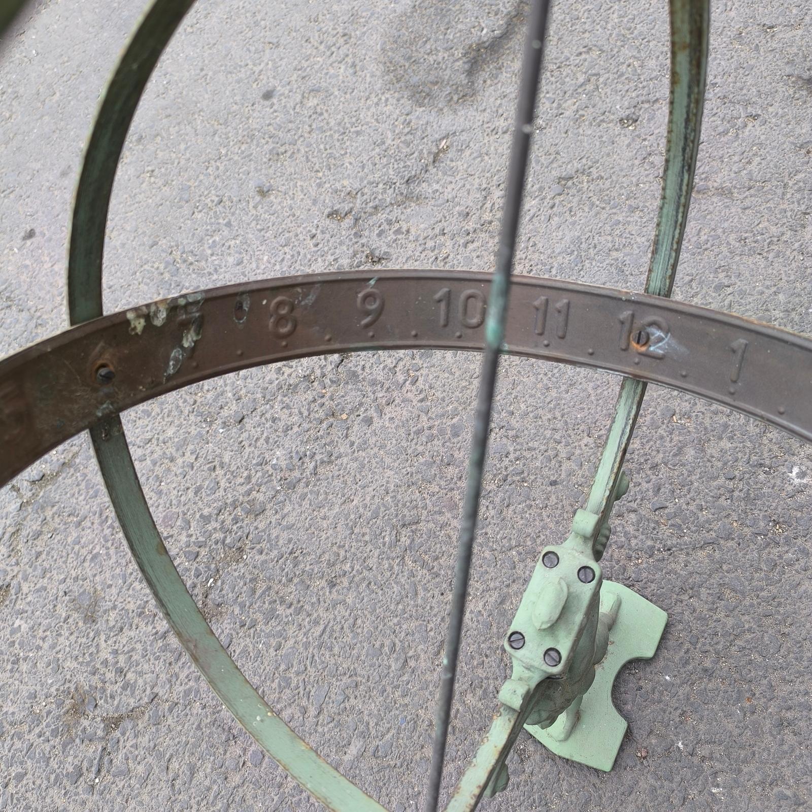 Mid-20th Century Vintage Swedish Atlas Armillary Sundial Attributed to Sune Roth For Sale