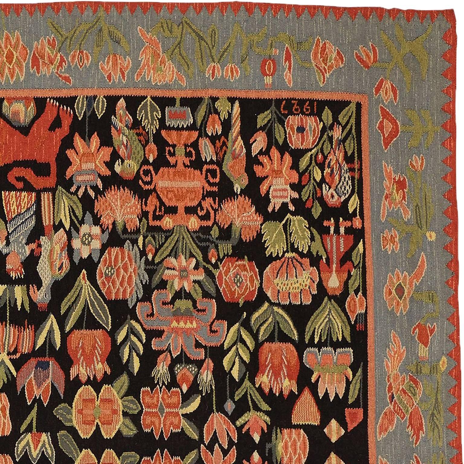 Schwedisches Bettdecke/Tapestry von Malmöhus Läns Hemslöj, 1927 (Skandinavisch) im Angebot
