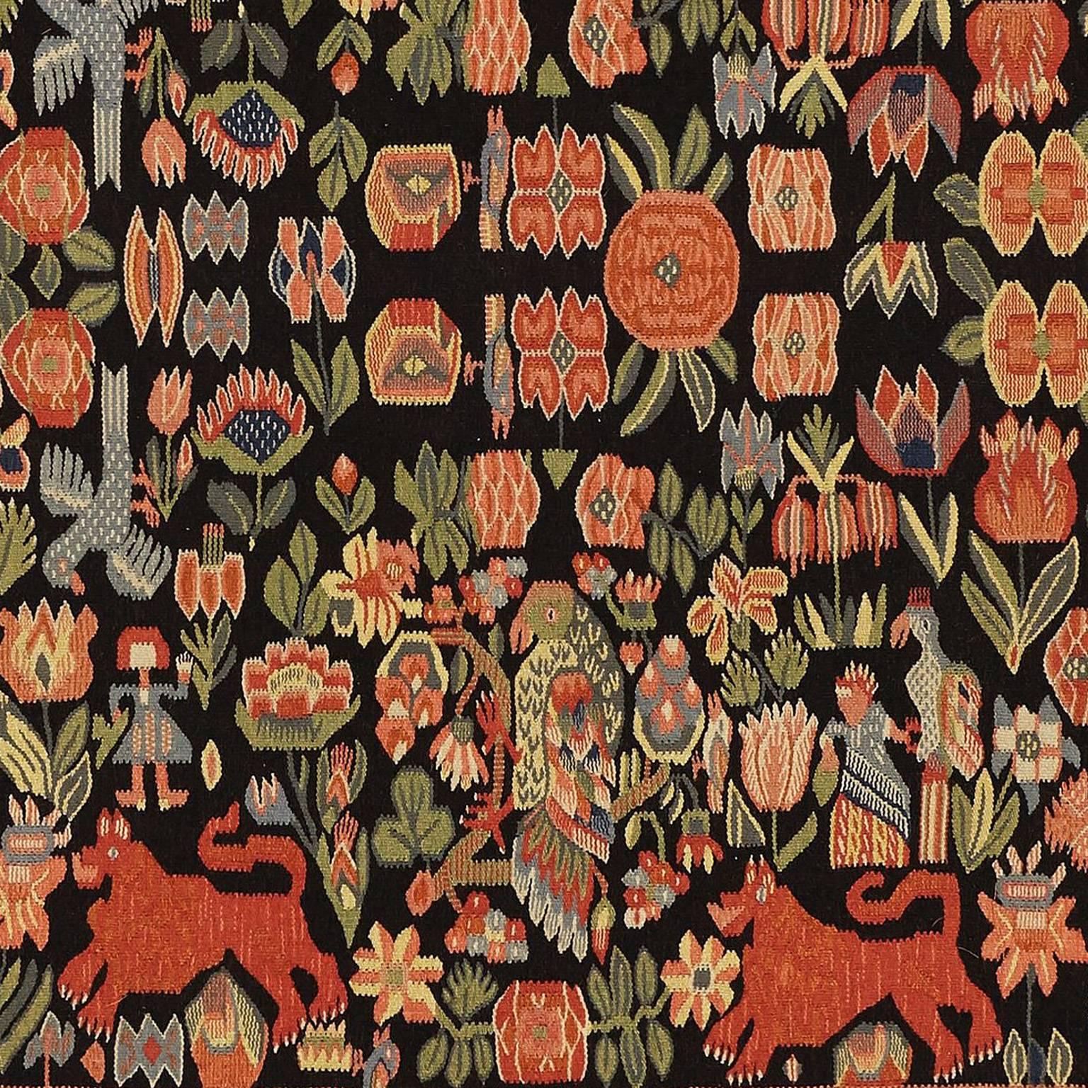 Schwedisches Bettdecke/Tapestry von Malmöhus Läns Hemslöj, 1927 (Handgewebt) im Angebot