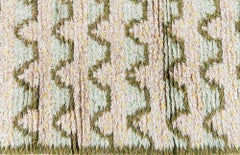 Vintage Swedish Beige With Tan Rug Pile Rug By Sigvard Bernadotte