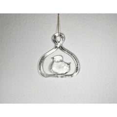 Décoration de fenêtre suédoise vintage en verre par Bertil Vallien, 1970