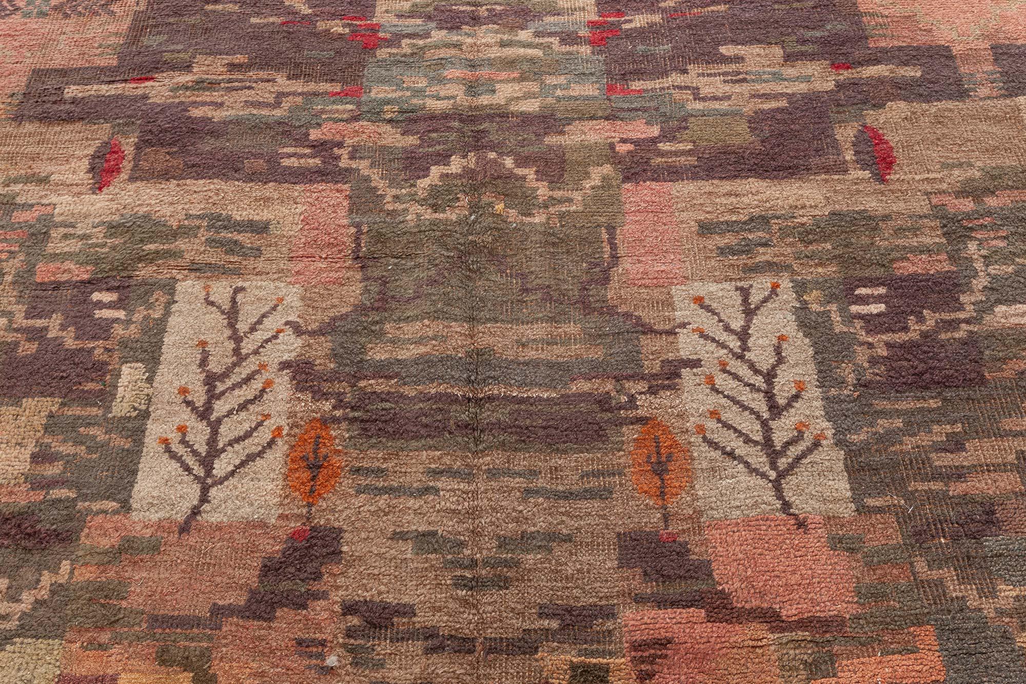 Schwedischer Vintage-Teppich im kühnen abstrakten Design (20. Jahrhundert) im Angebot