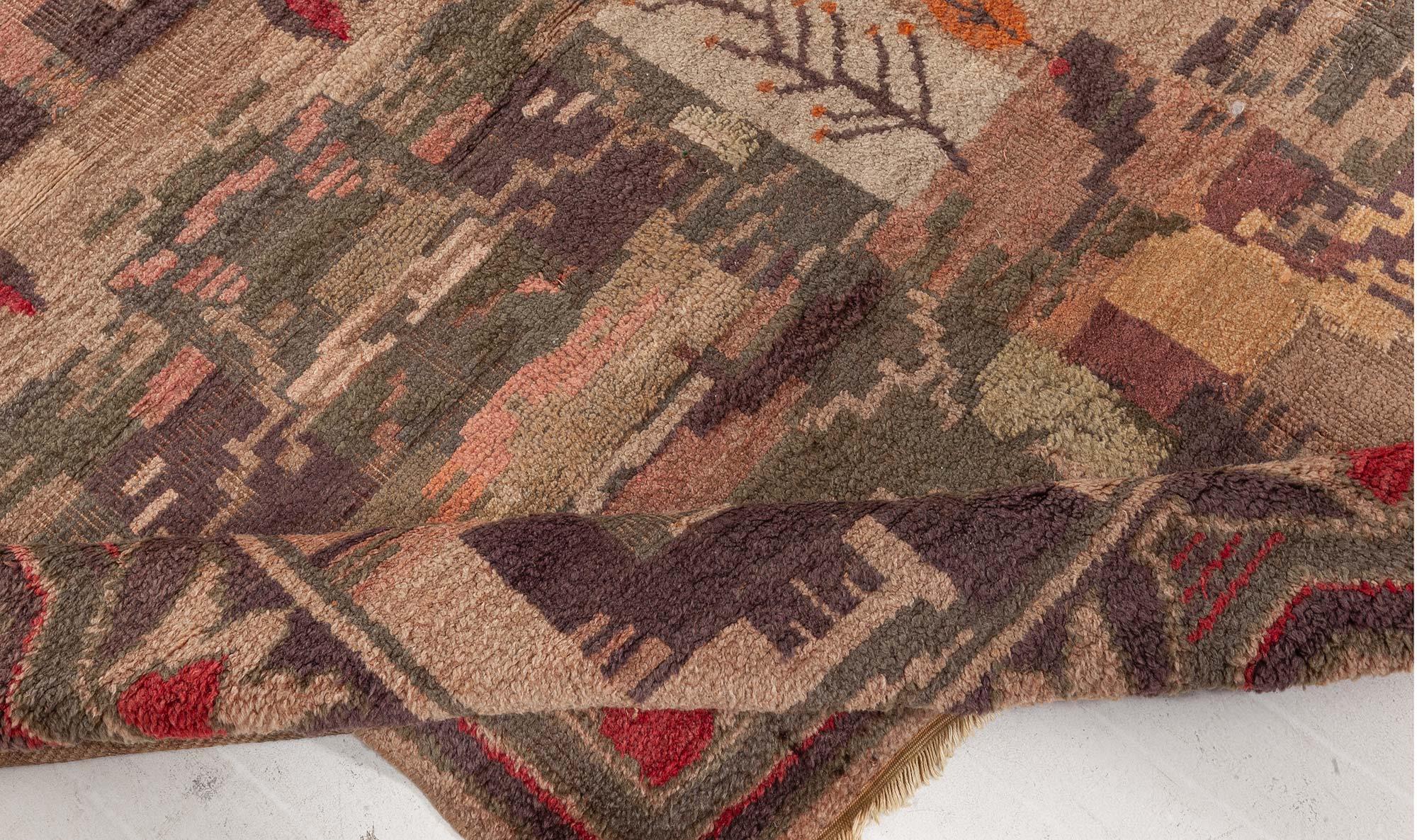 Vintage Swedish Bold Abstract Design Carpet For Sale 3