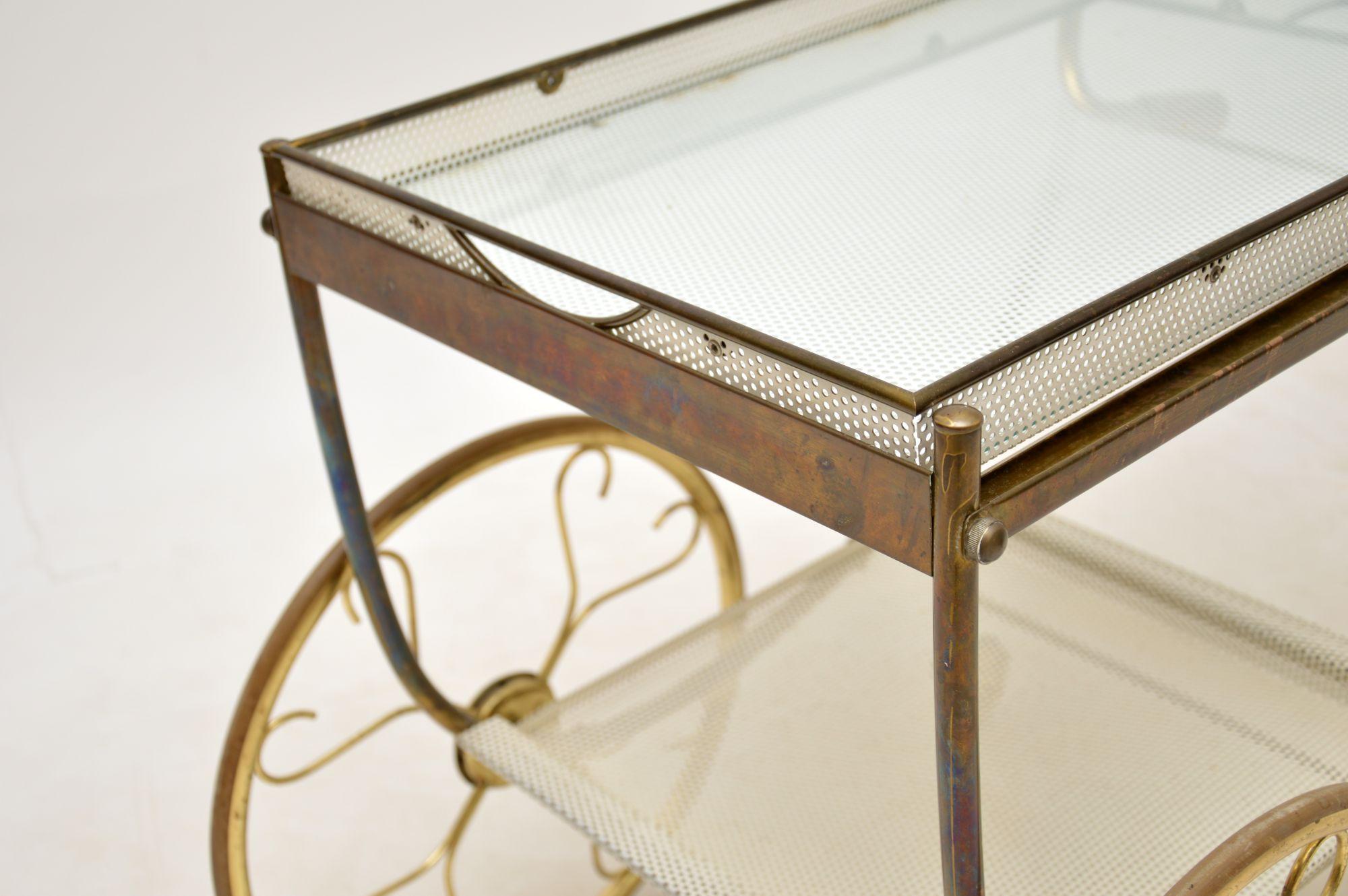 Vintage Swedish Brass Drinks Trolley by Josef Frank 5