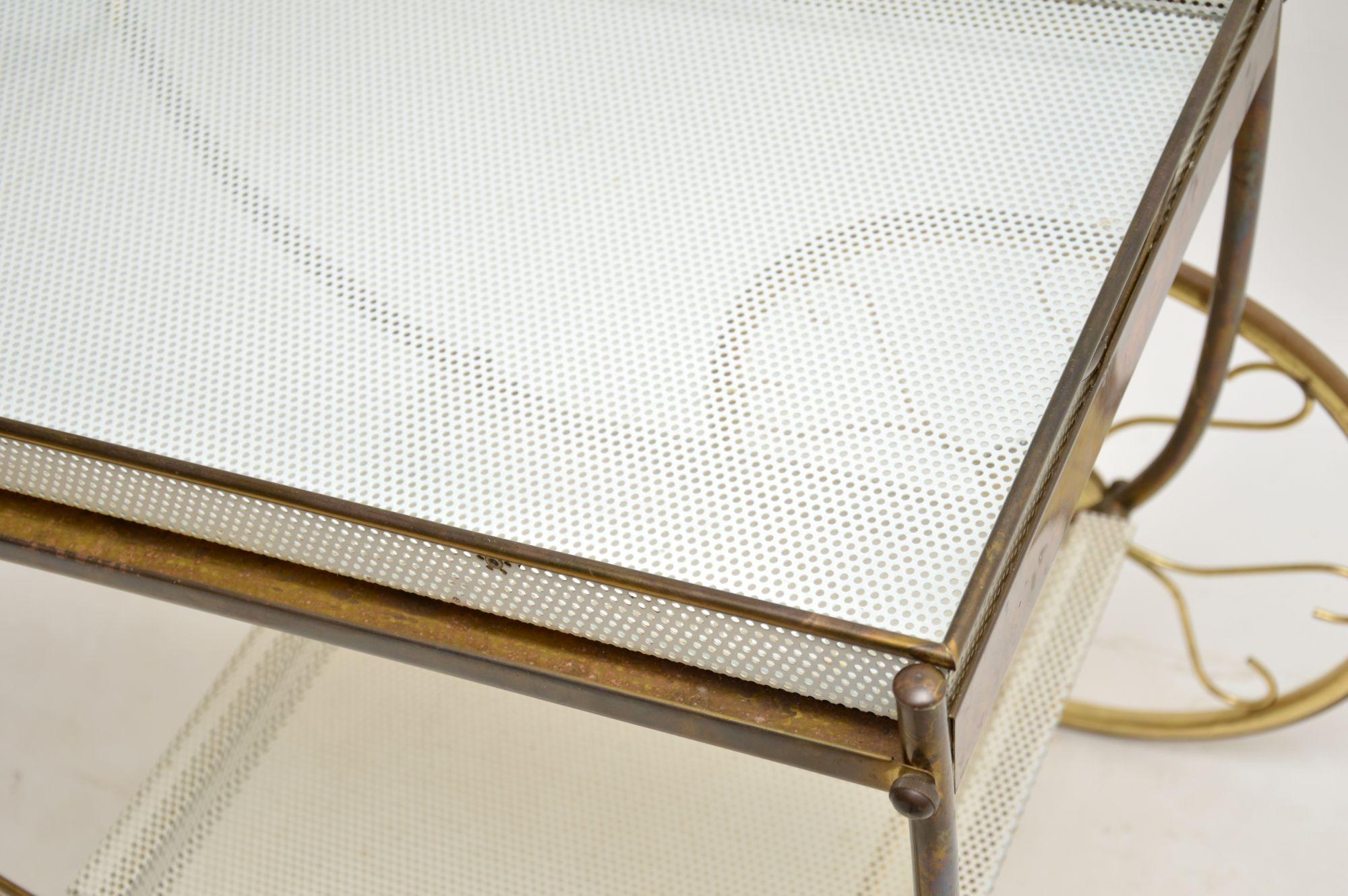 Vintage Swedish Brass Drinks Trolley by Josef Frank 6