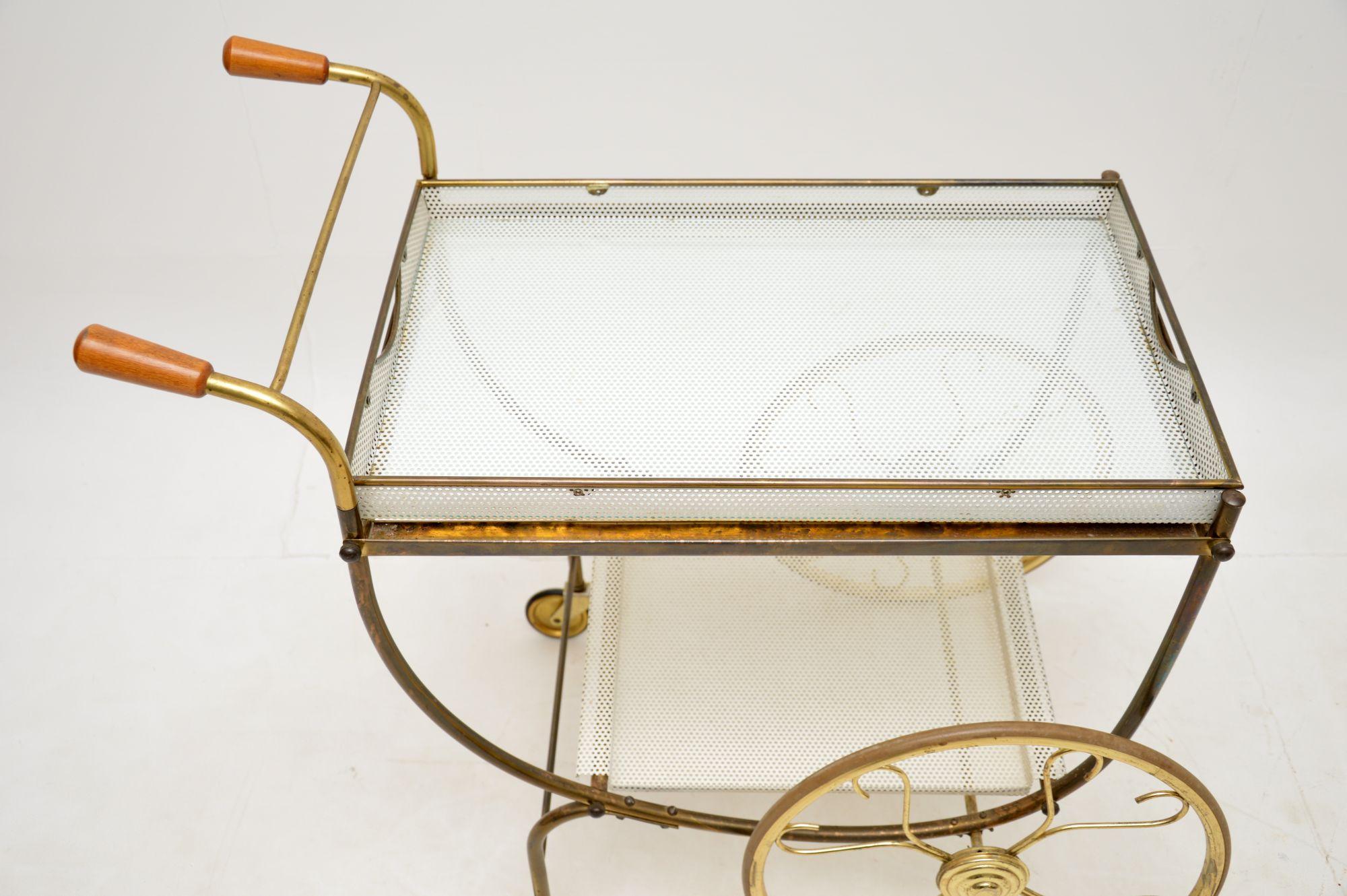 Vintage Swedish Brass Drinks Trolley by Josef Frank 3