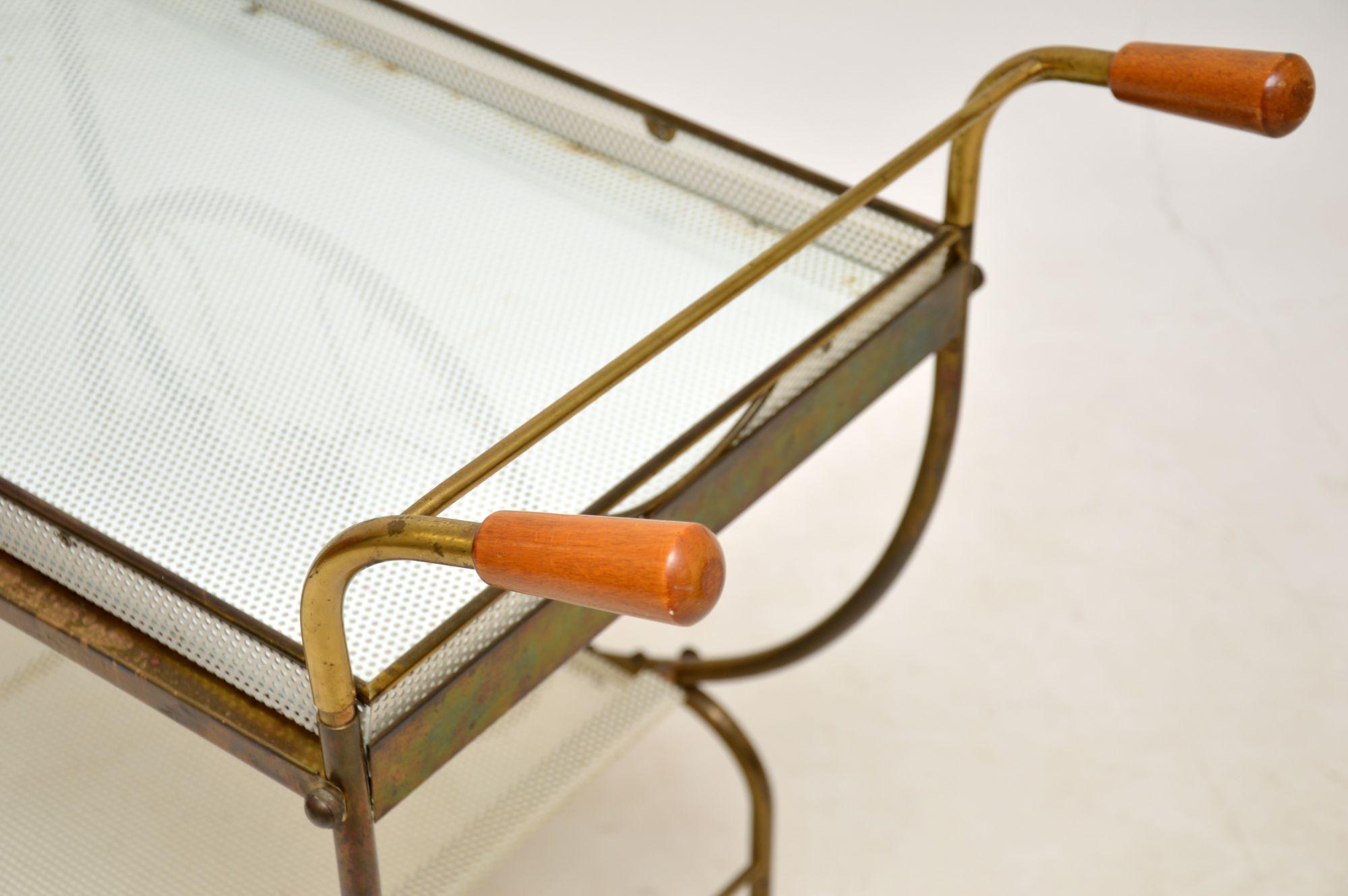 Vintage Swedish Brass Drinks Trolley by Josef Frank 4