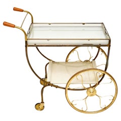 Vintage Swedish Brass Drinks Trolley by Josef Frank