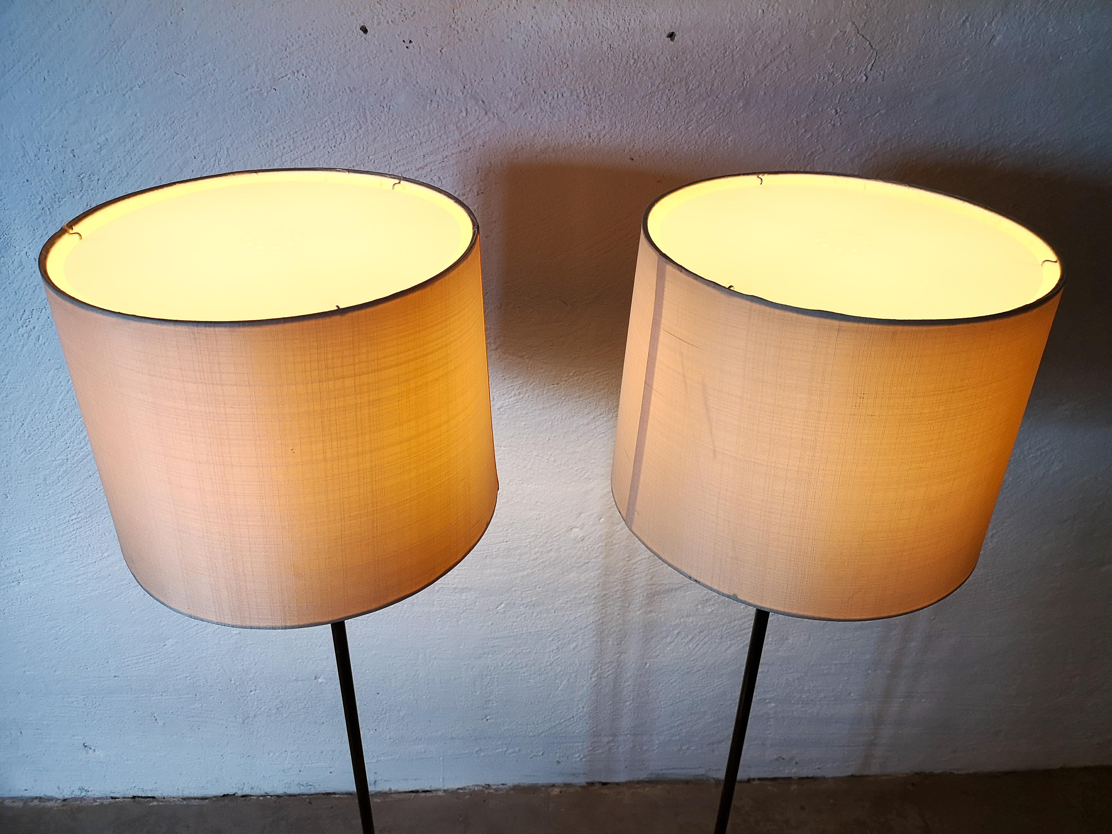 Vintage Swedish Brass Floor Lamps 1960s Fagerhults Belysning 6