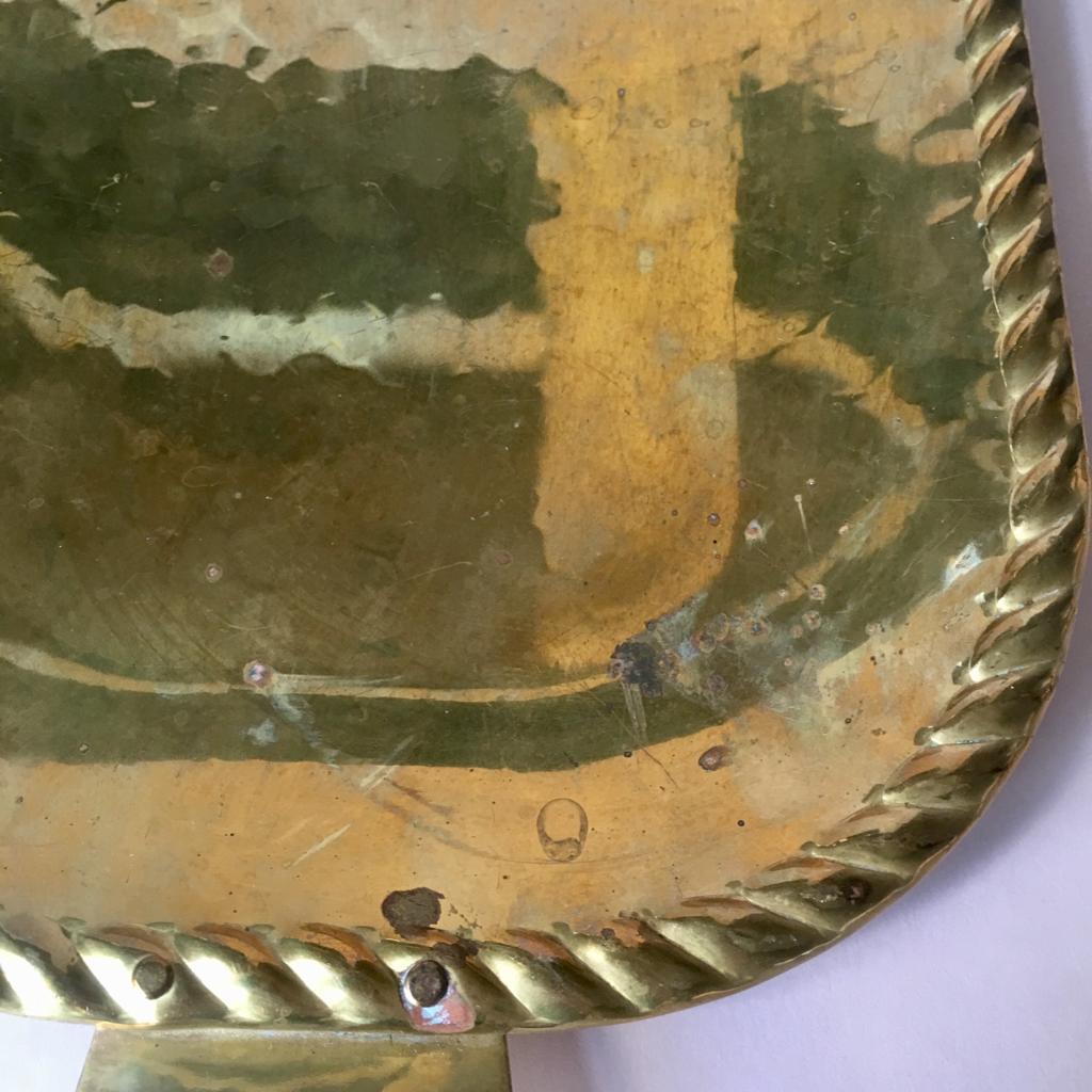 Mid-20th Century Vintage Swedish Brass Tray For Sale