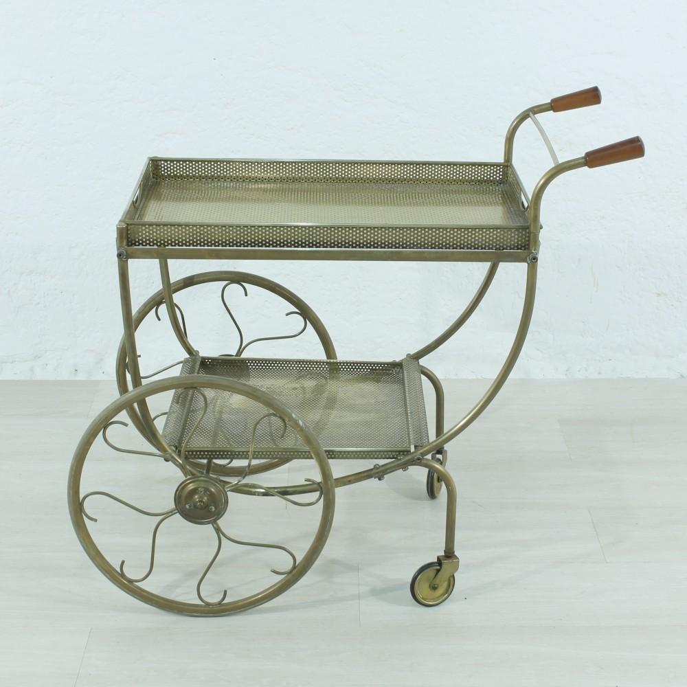 Scandinavian Vintage Swedish Brass Trolley by Josef Frank for Svenskt Tenn