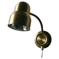 Vintage Swedish Brass Wall Lamp by Ewå Belysning, 1960s
