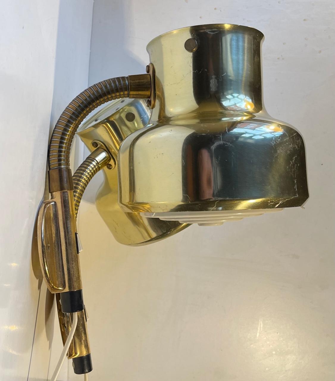 Vintage Swedish Bumling Wall Sconces in Brass by Anders Pehrson For Sale 3