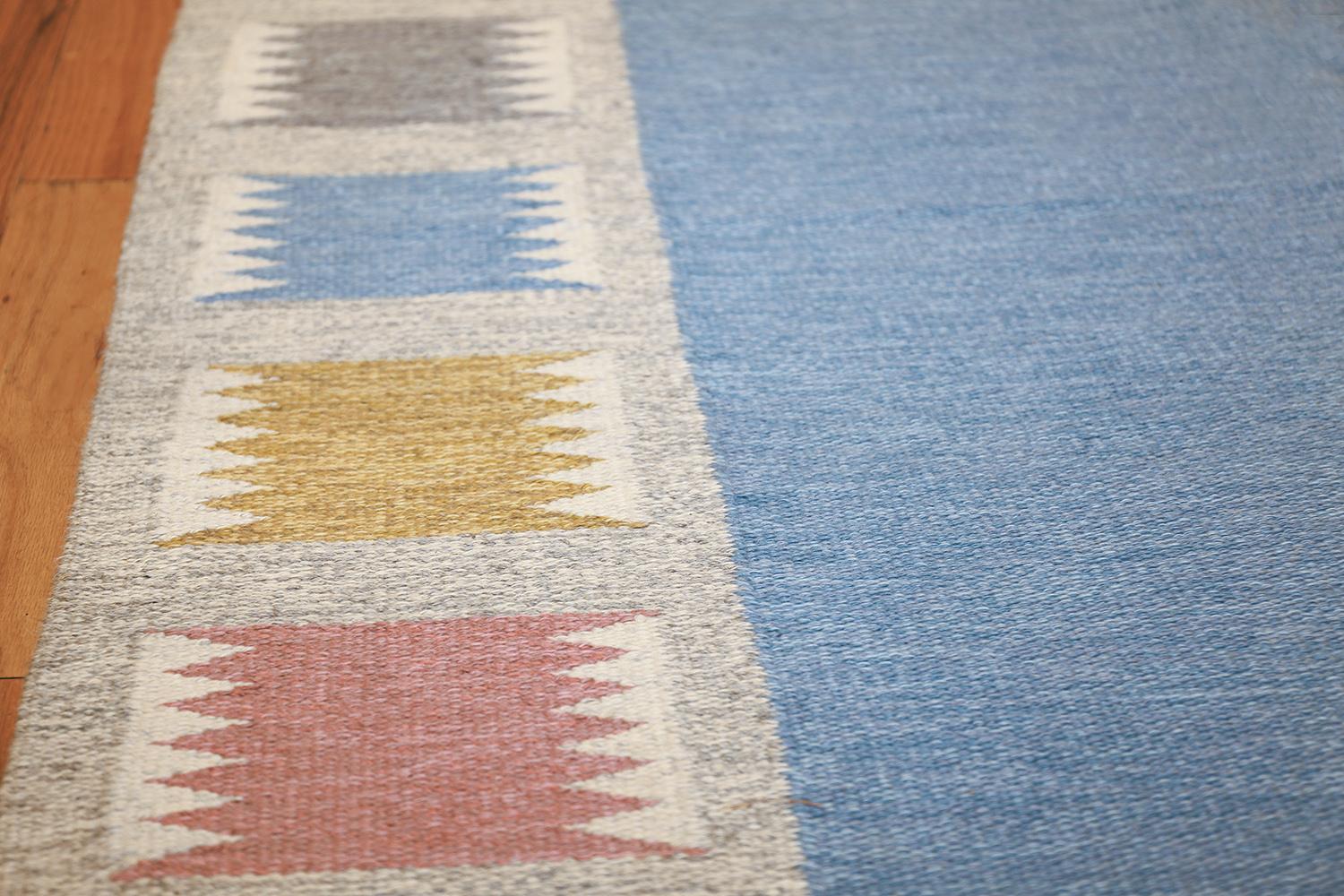 Wool Vintage Swedish Carpet by Birgitta Söderkvist. Size: 5 ft 5 in x 7 ft 9 in For Sale