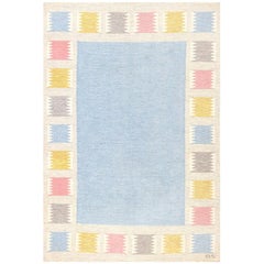 Vintage Swedish Carpet by Birgitta Söderkvist. Size: 5 ft 5 in x 7 ft 9 in