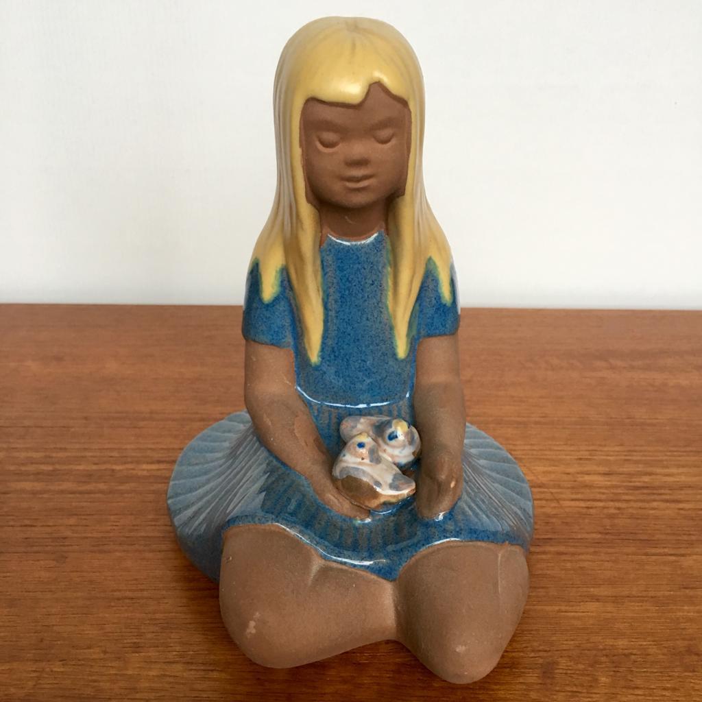 Scandinavian Modern Vintage Swedish Ceramic Figurine 