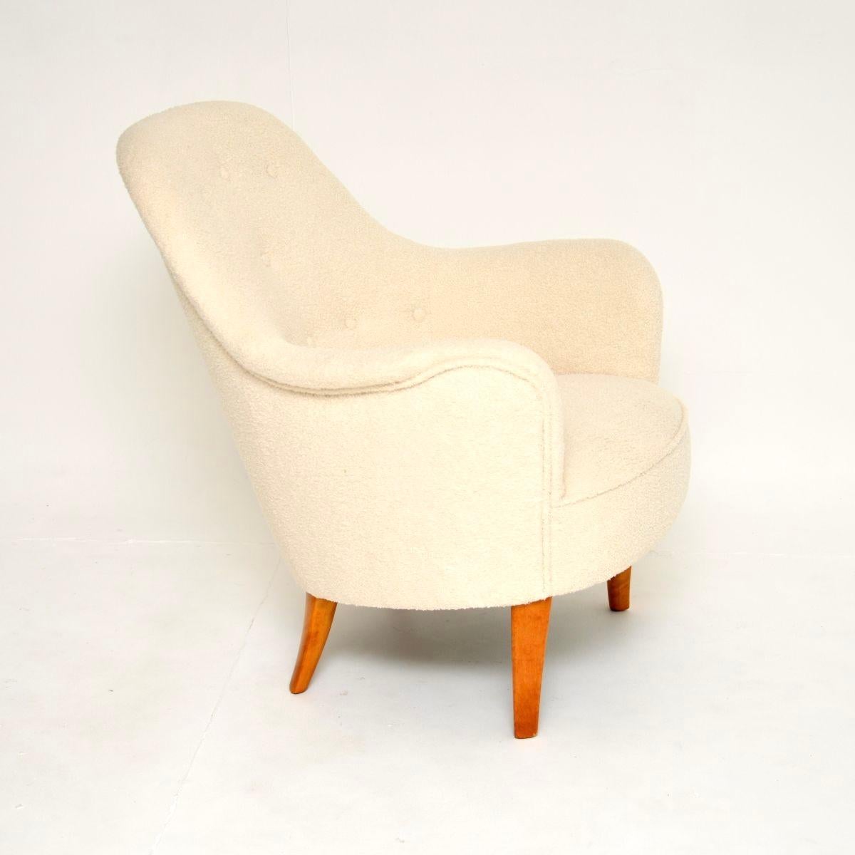 Sillón sueco vintage Cirkus de Carl Malmsten Moderno de mediados de siglo en venta