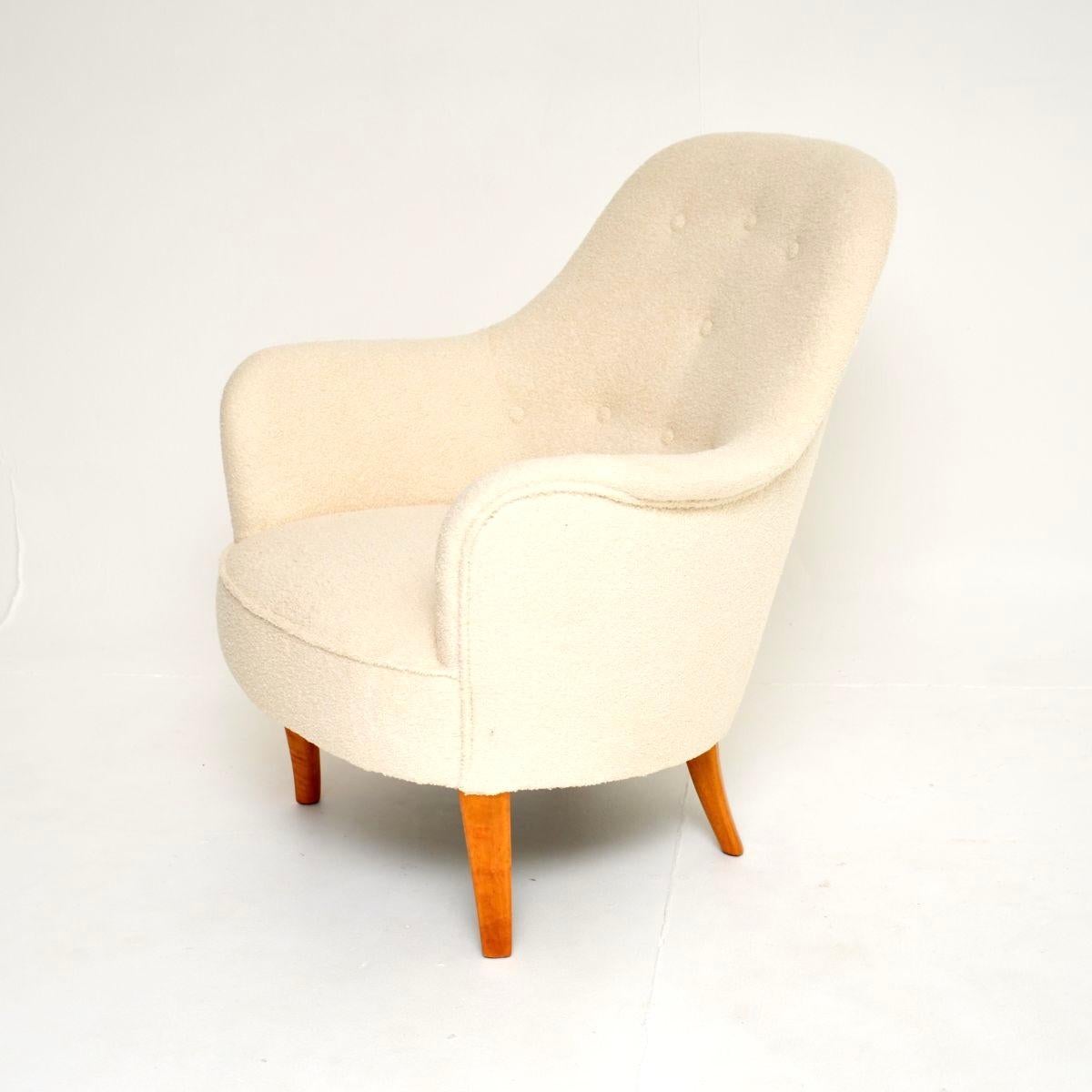 Sillón sueco vintage Cirkus de Carl Malmsten Sueco en venta
