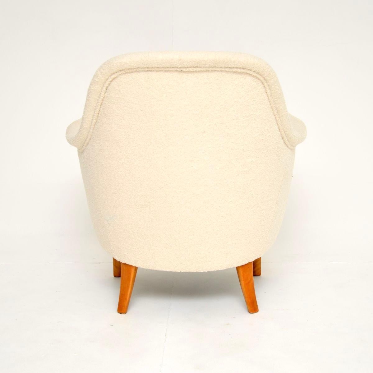 Sillón sueco vintage Cirkus de Carl Malmsten Bouclé en venta