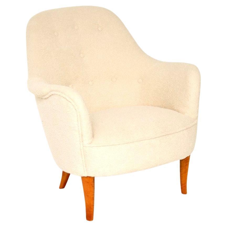 Vintage Swedish Cirkus Armchair by Carl Malmsten