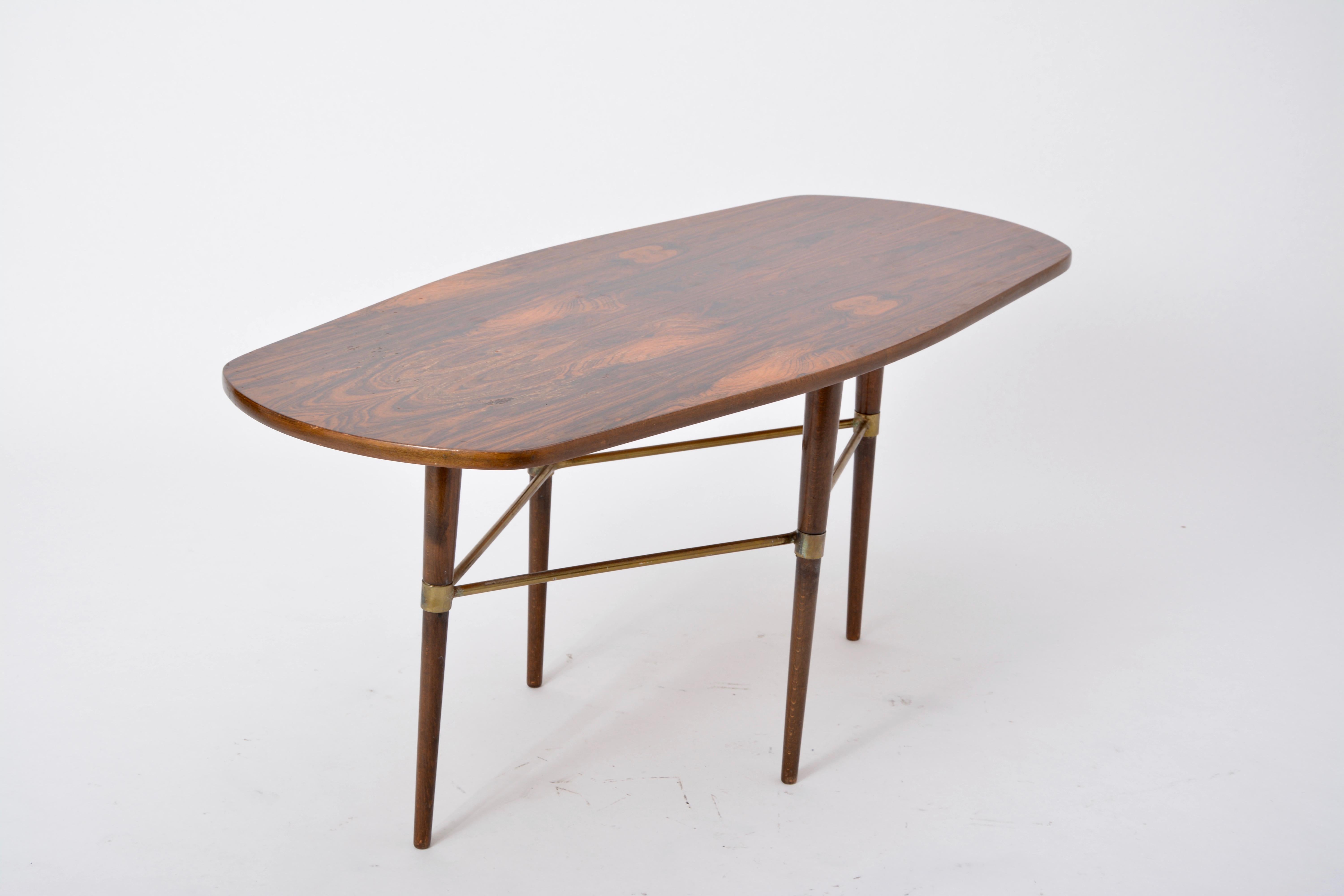 Veneer Swedish Mid-Century Modern coffee table by Förenades Möbler