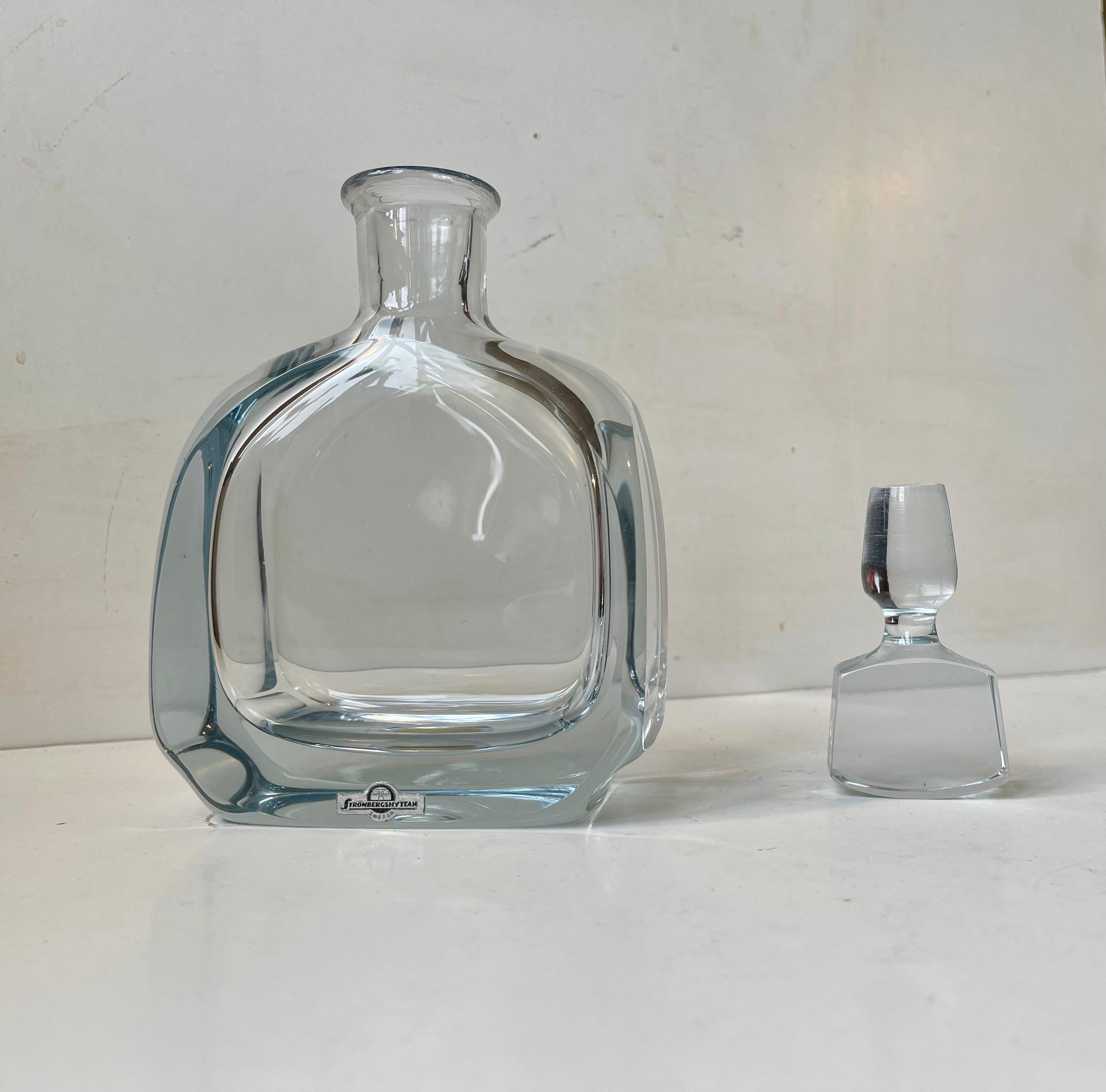 Vintage Swedish Crystal Decanter from Strömbergshyttan, 1950s For Sale 5