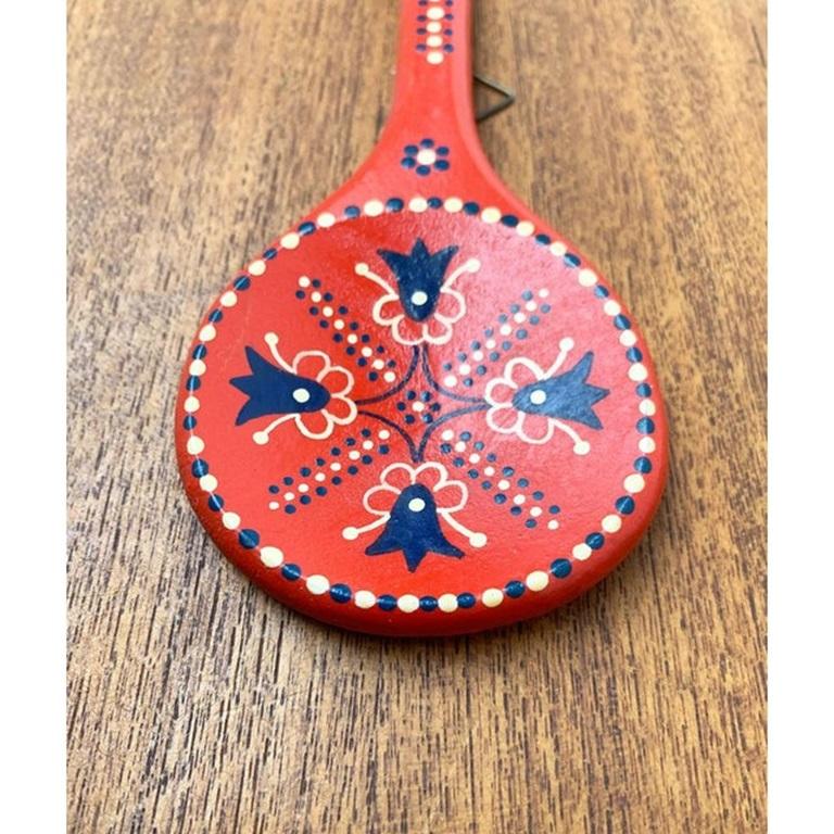 Vintage Swedish Dala Style Cooking Spoon For Sale 1