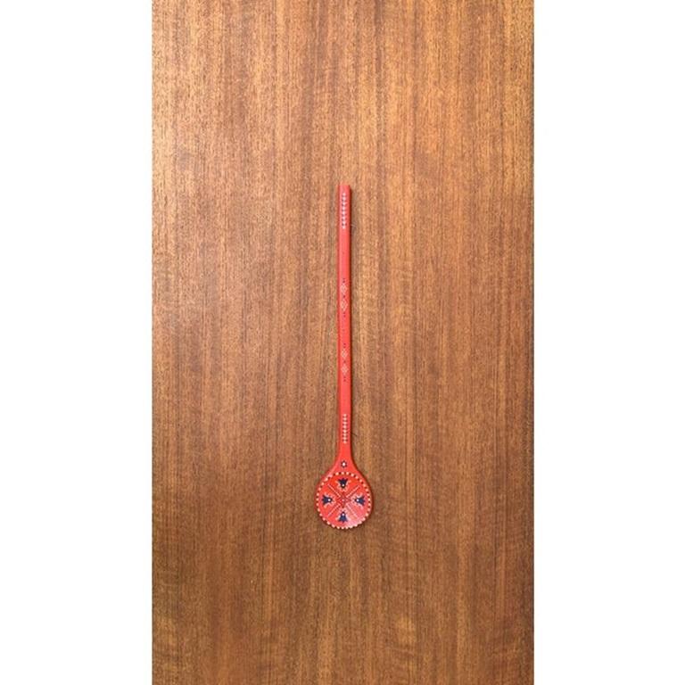 Vintage Swedish Dala Style Cooking Spoon For Sale 3