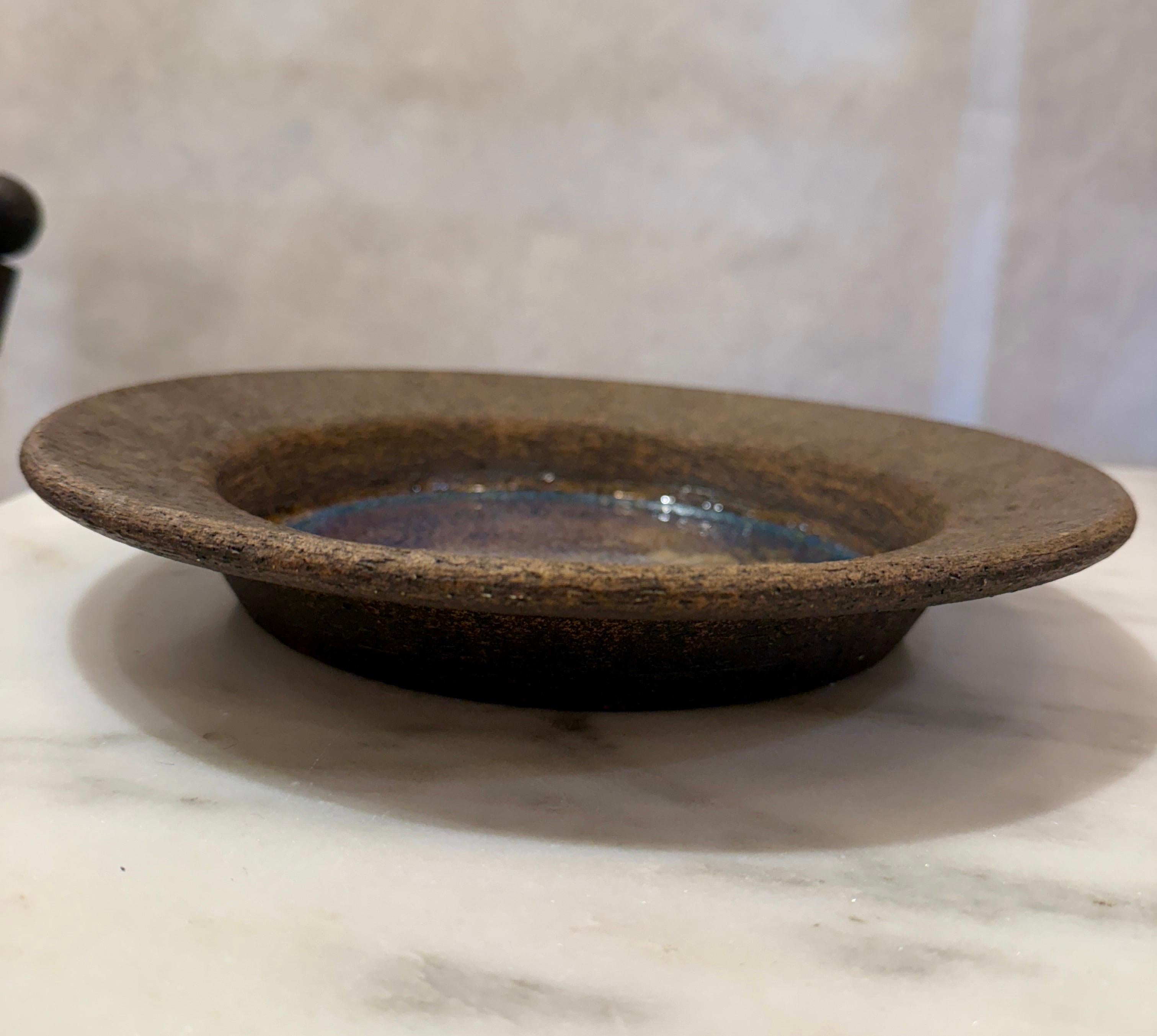 Smaltato Ciotola svedese d'epoca in terracotta di Ego Stengods in vendita