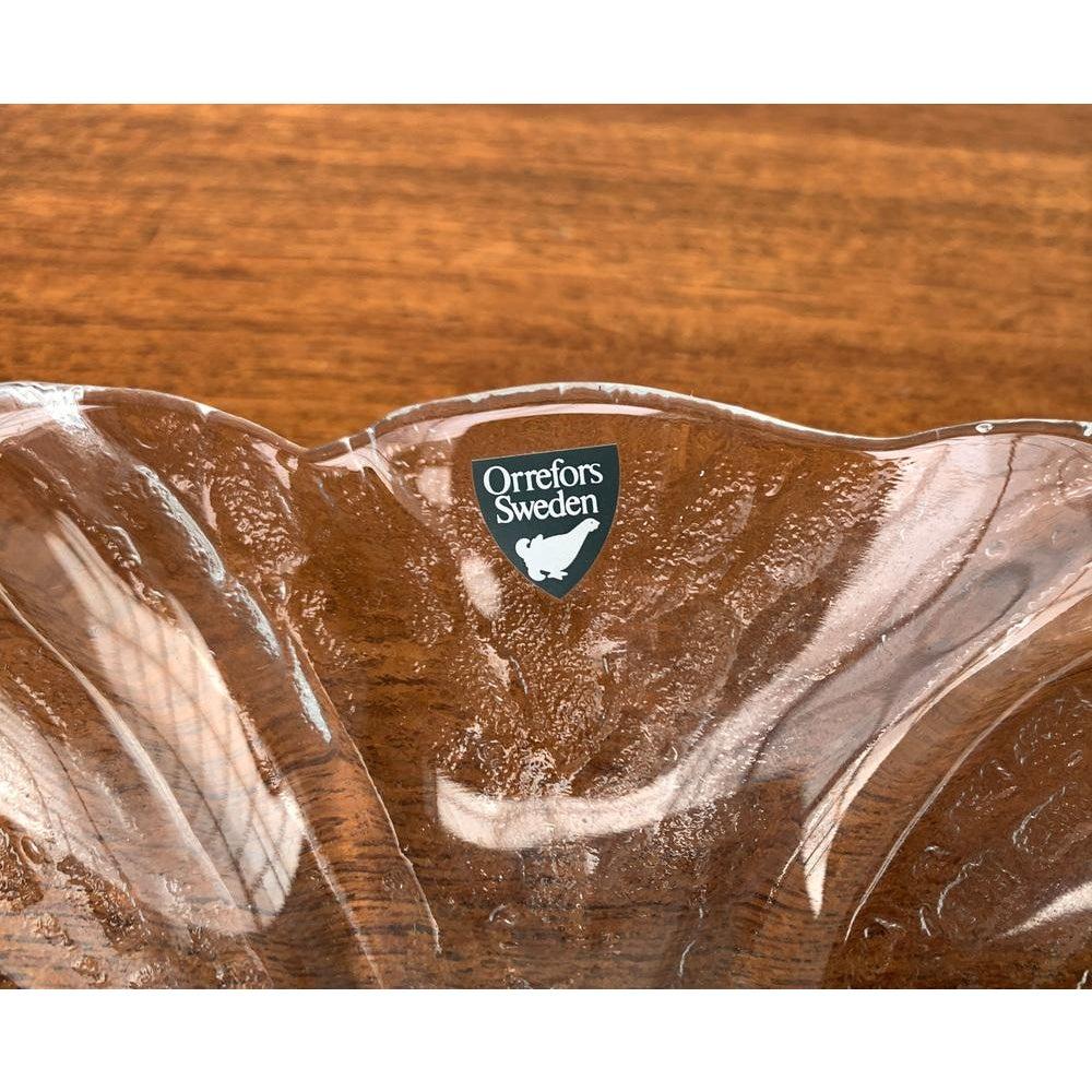Vintage Swedish Eden Glass Plate from Orrefors 1970s For Sale 7
