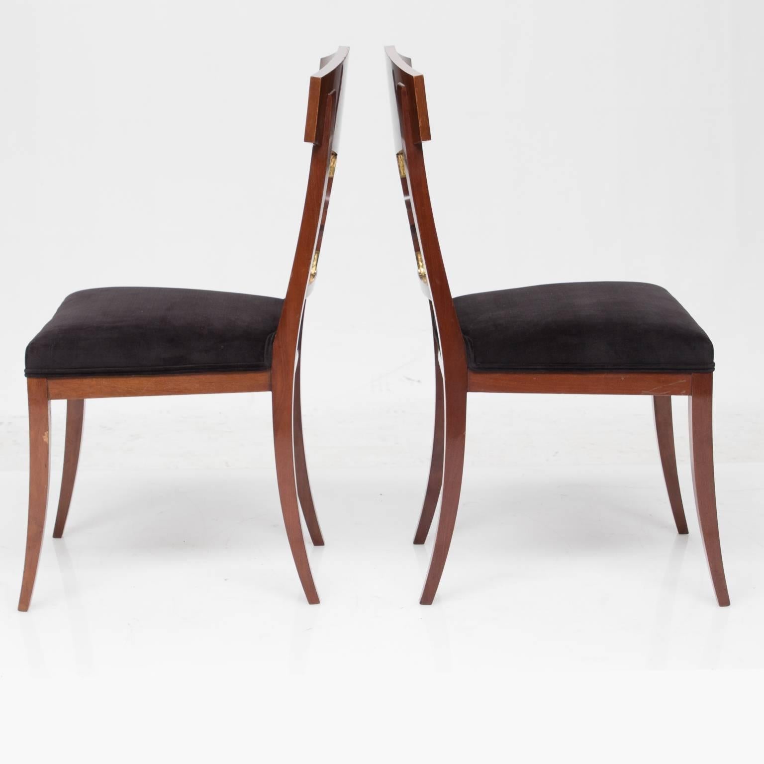 20th Century Vintage Swedish Empire Side Chairs