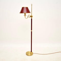 Vintage Swedish Enameled Tole and Brass Floor Lamp by Borens