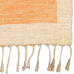 Vintage Swedish Flat-Weave Carpet