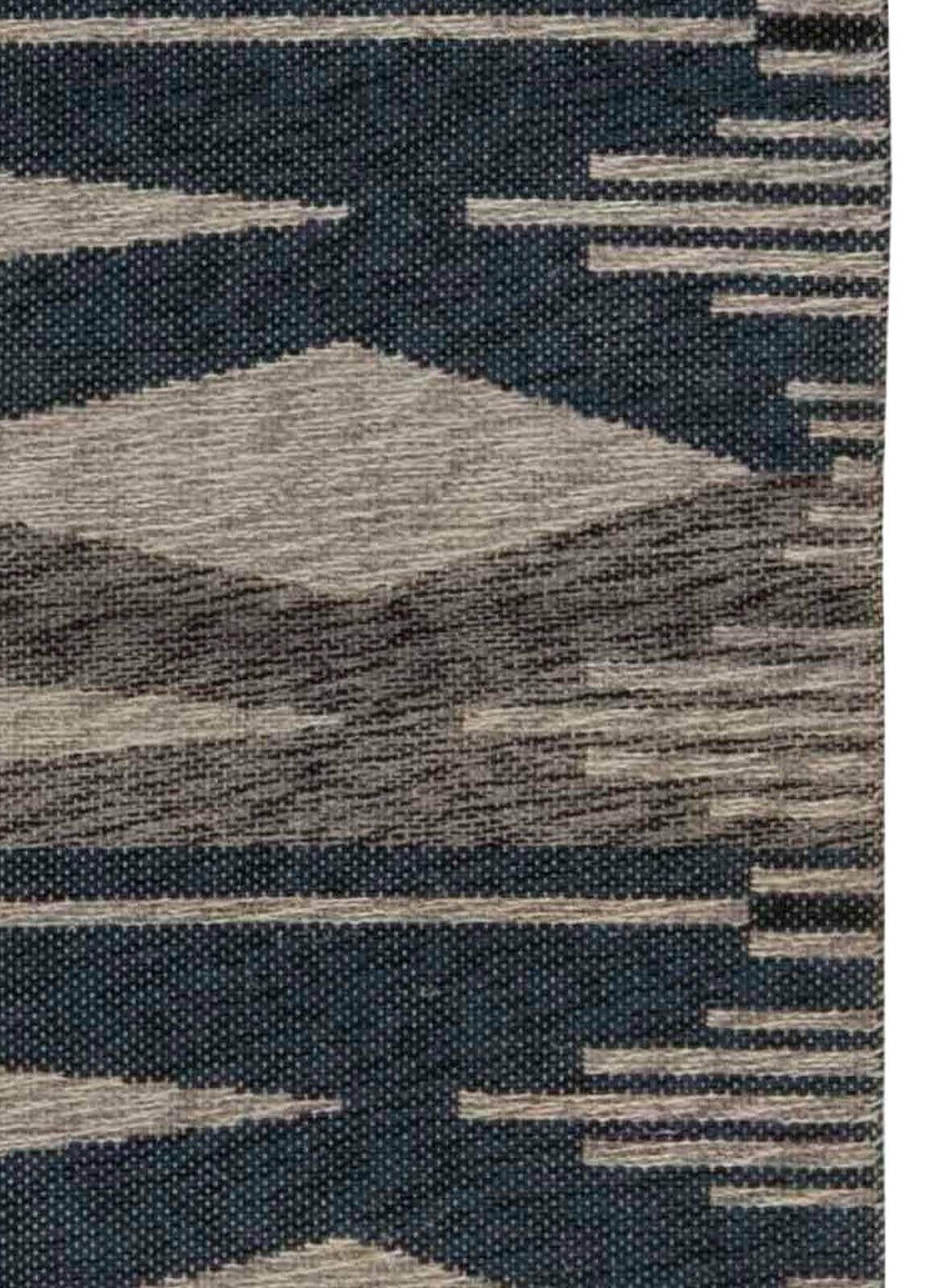 Mid-Century Modern Vintage Swedish Flat-Weave Double-Sided Rug
