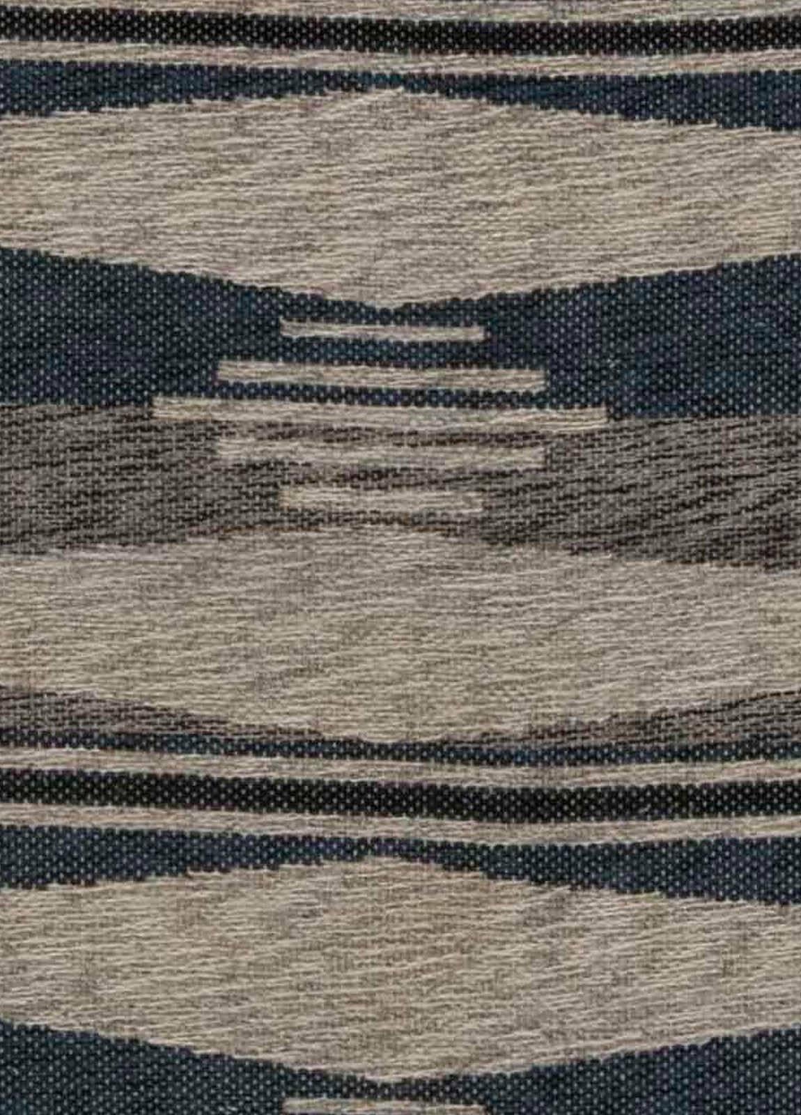 Hand-Woven Vintage Swedish Flat-Weave Double-Sided Rug