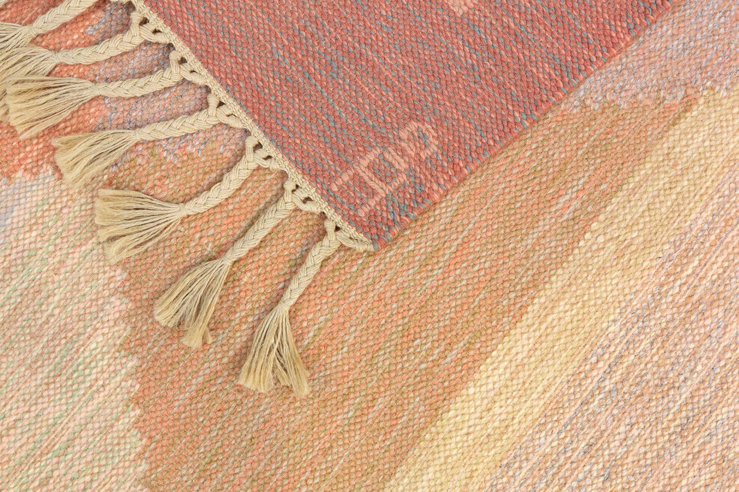 Hand-Knotted Vintage Swedish Flat-Weave Kilim by Anna Joanna Angstrom For Sale