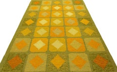 Vintage Swedish Flat-Weave Kilim by Brita Svefors, ca. 1950