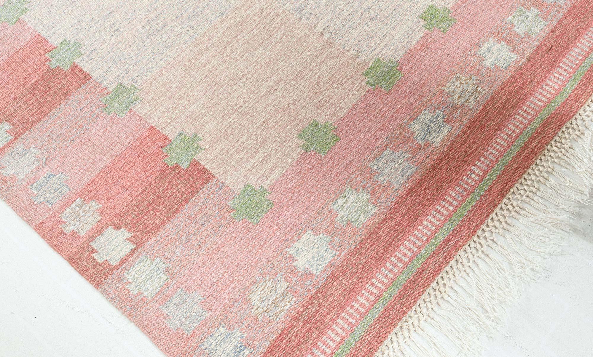 Scandinave Tapis suédois vintage à armure plate d'Agda Österberg, chez Doris Leslie Blau en vente