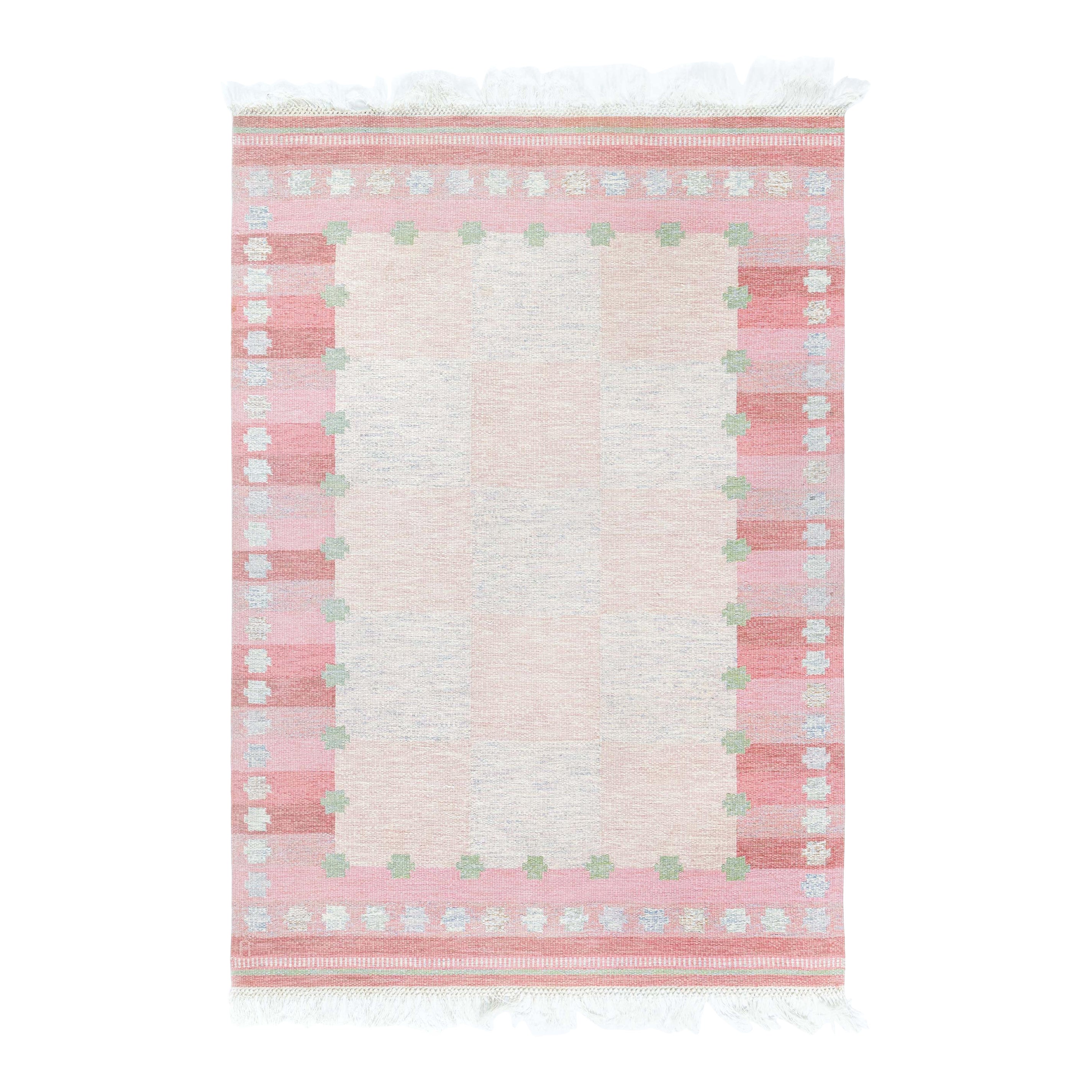 Tapis suédois vintage à armure plate d'Agda Österberg, chez Doris Leslie Blau en vente