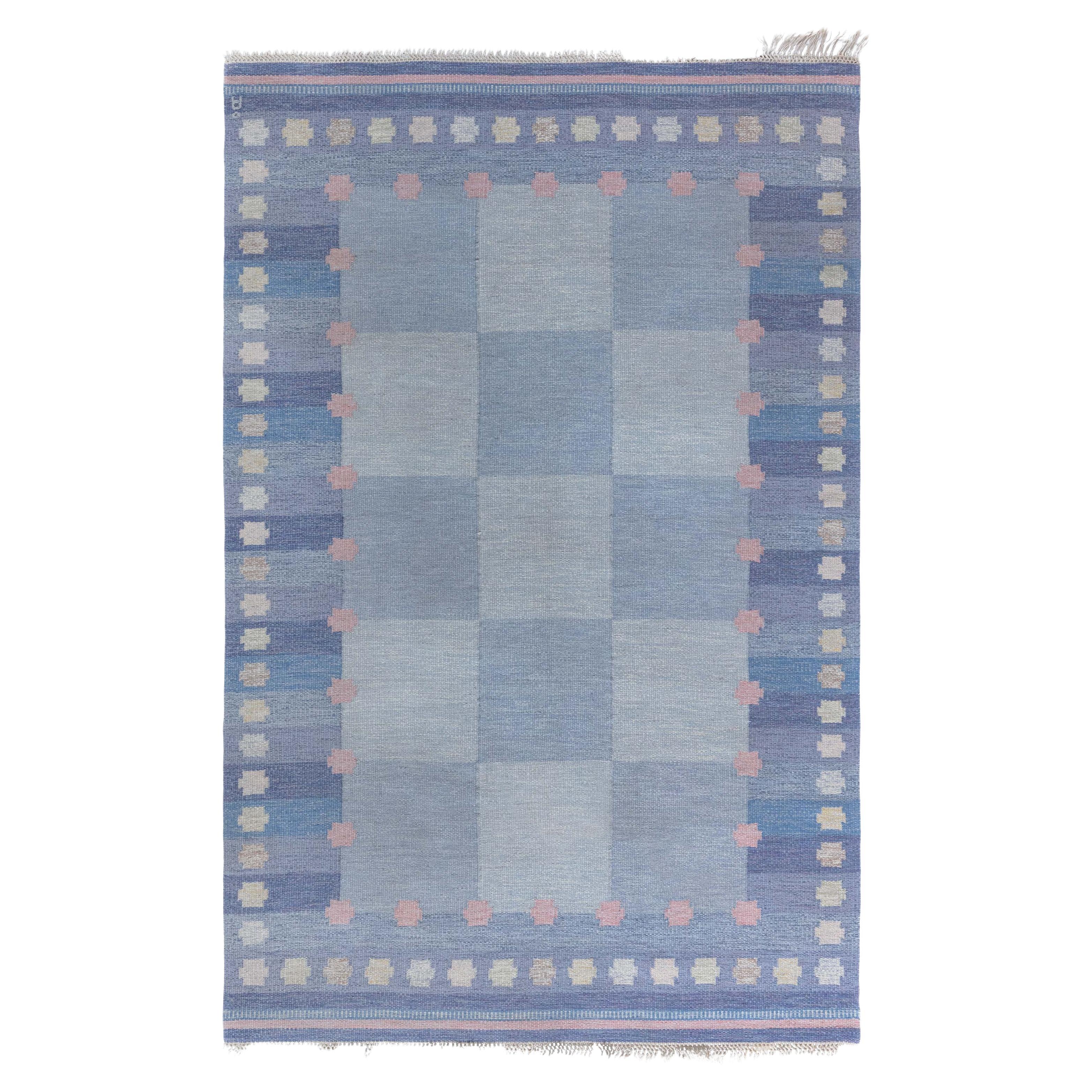 Vintage Swedish Flat-Weave Rug by Agda Österberg, at Doris Leslie Blau For Sale