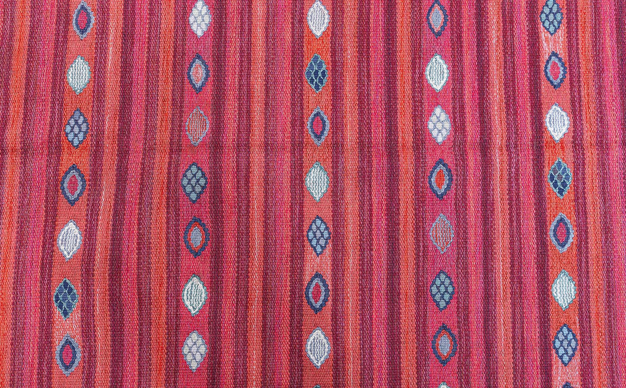 Tappeto svedese vintage a trama piatta di Barbro Nilsson da Doris Leslie Blau In condizioni buone in vendita a New York, NY