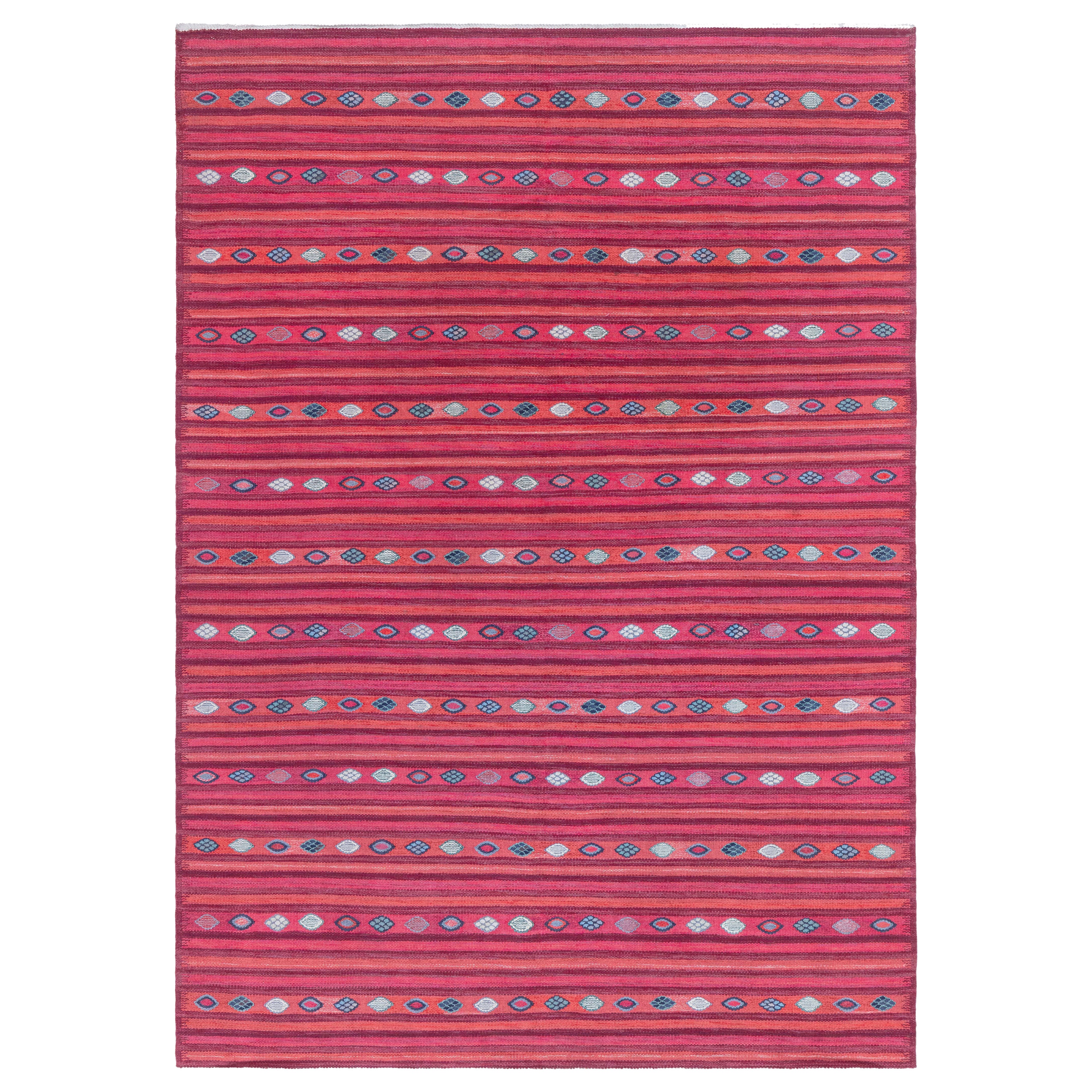 Vintage Swedish Flat Weave Rug by Barbro Nilsson at Doris Leslie Blau
