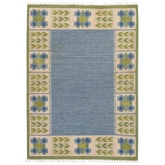 Vintage Swedish Flat-Weave Rug by Berit Woelfer